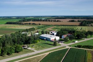 aerial view of the Hancock research station