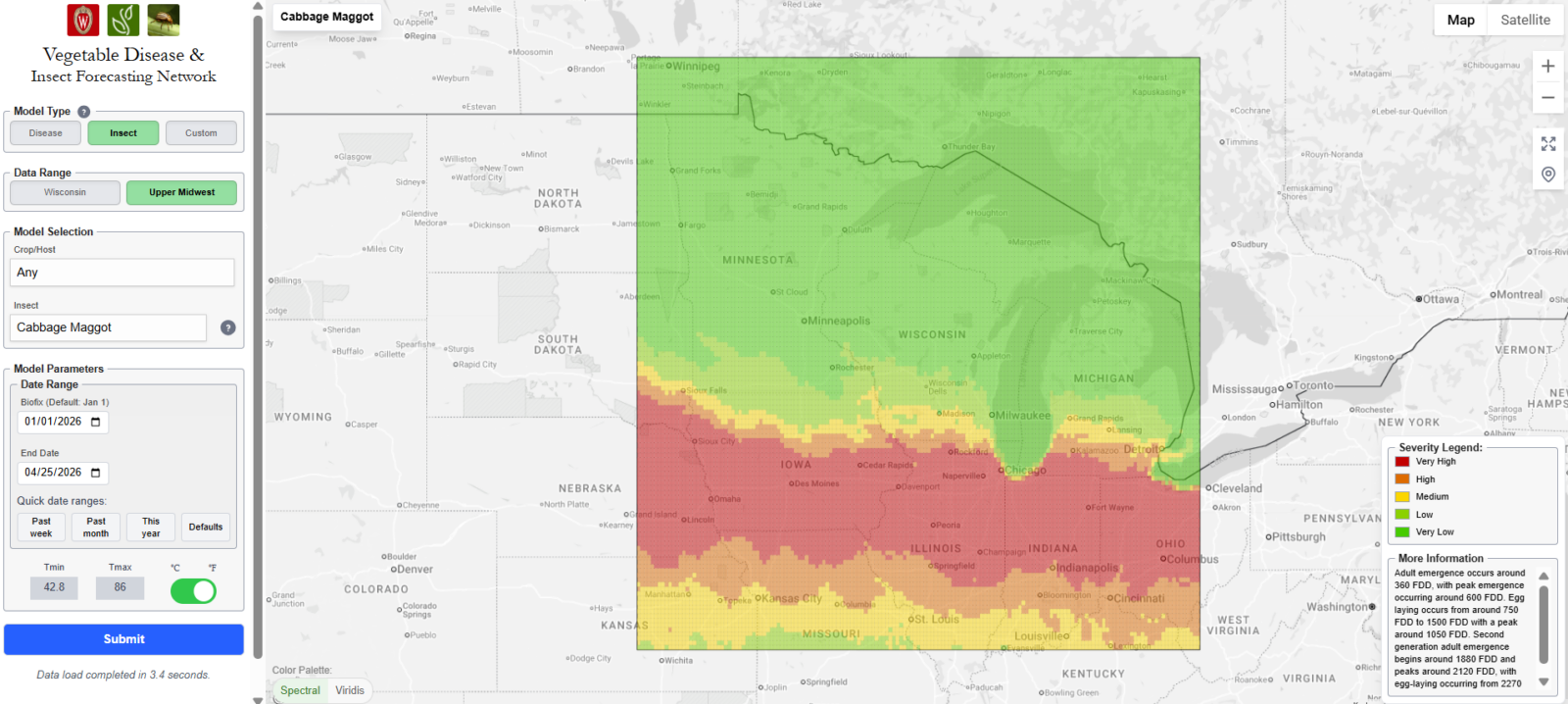 cabbage maggot risk map