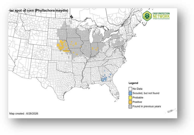 tar spot detection map
