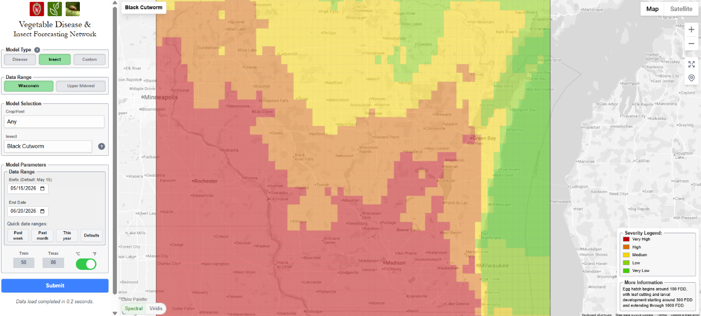 cutworm risk map