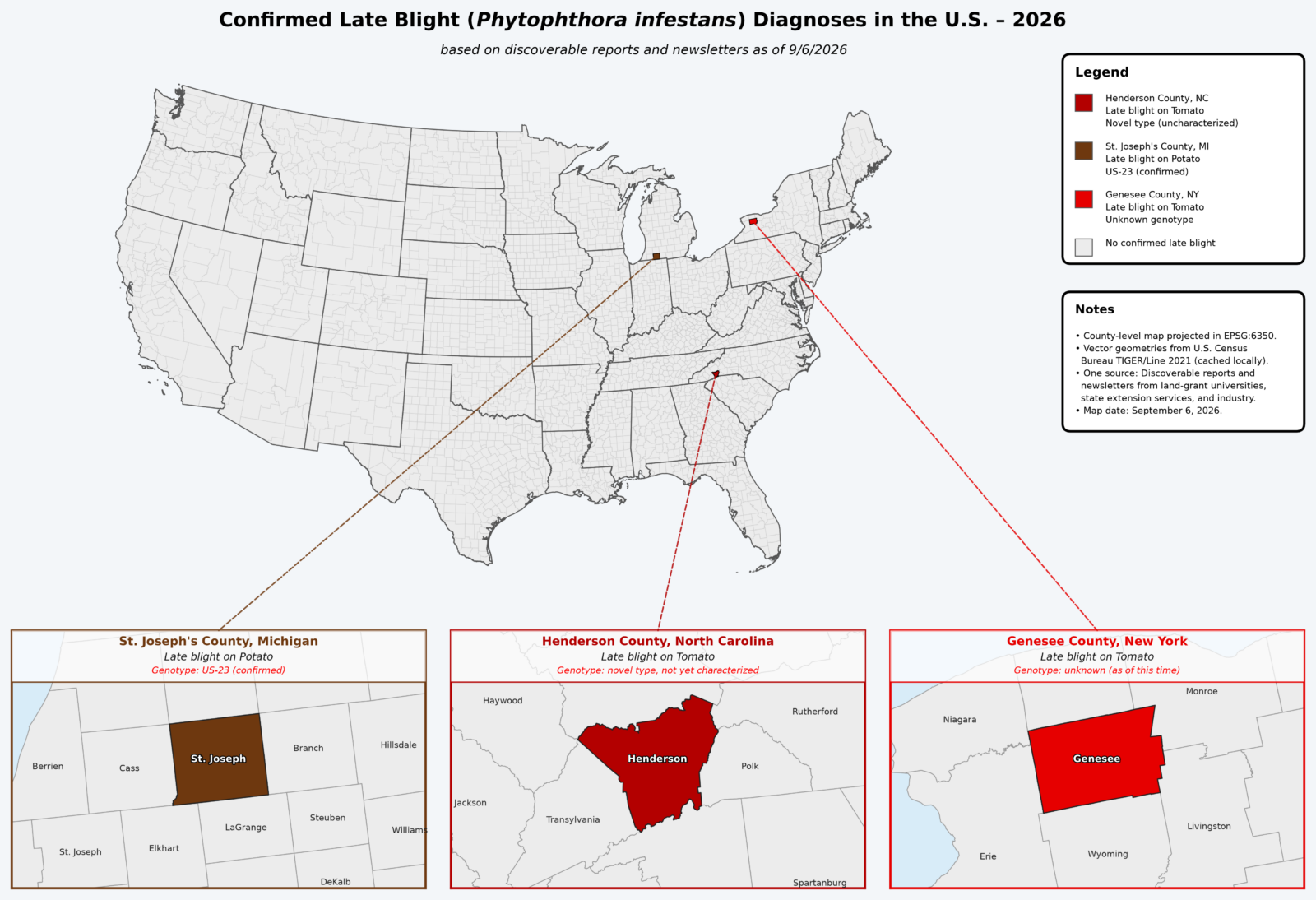 late blight detection map